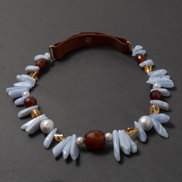 Angelite and pearls necklace - Image 2