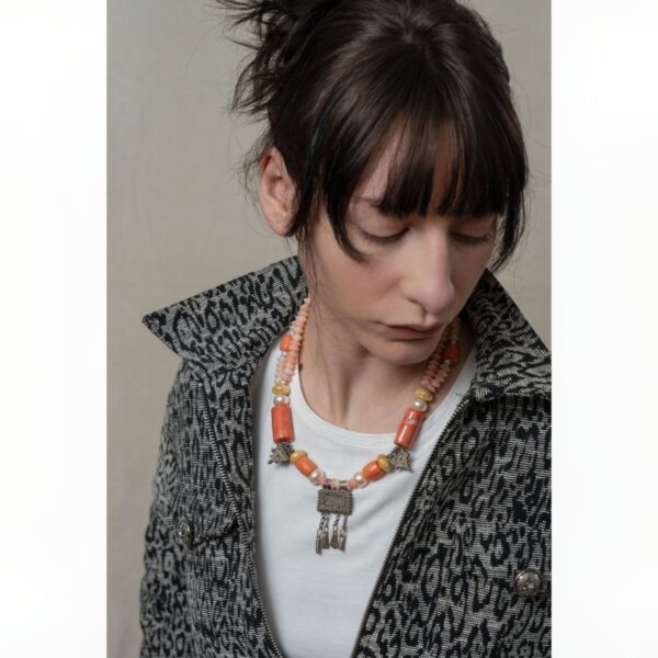 Necklace with coral and Berber pendant - Image 4
