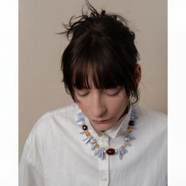 Angelite and pearls necklace - Image 2