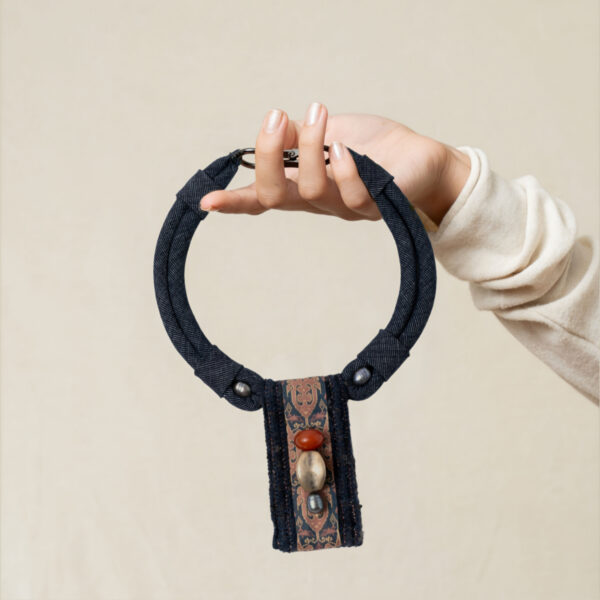 Denim and silk choker - Image 2