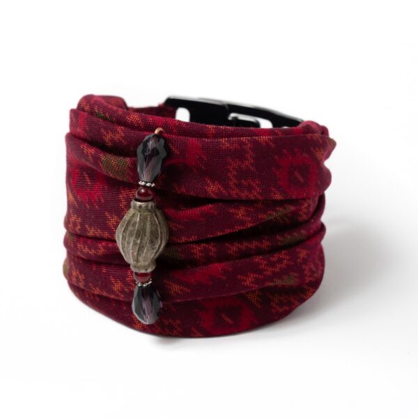 Bracciale in seta ikat